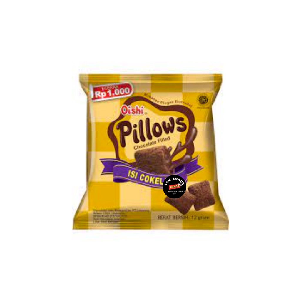 

Korzaln Pillows Oishi 1000 Biskuit Isi Cokelat/Ubi 1 Pack Isi 20 Pcs