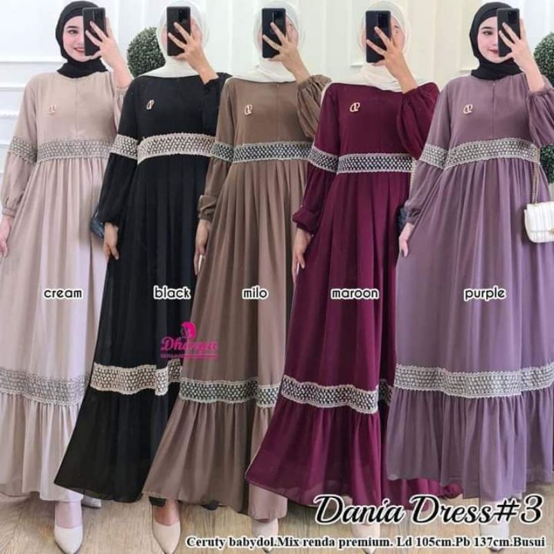 DANIA DRESS CERURUY BABY DOLL MIX  RENDA CANTIK BY DHARYA
