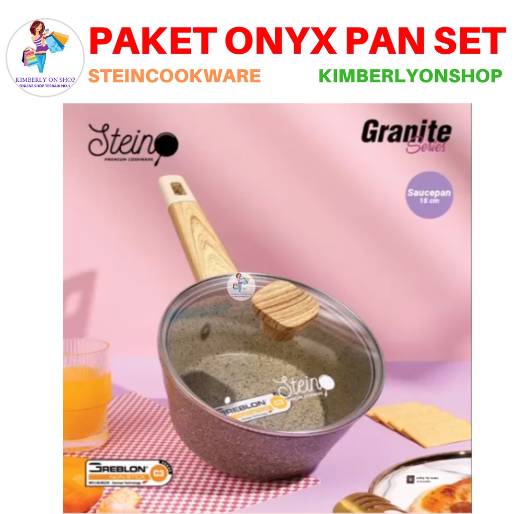 Paket Onyx Granite Series Panci Set Stein Cookware