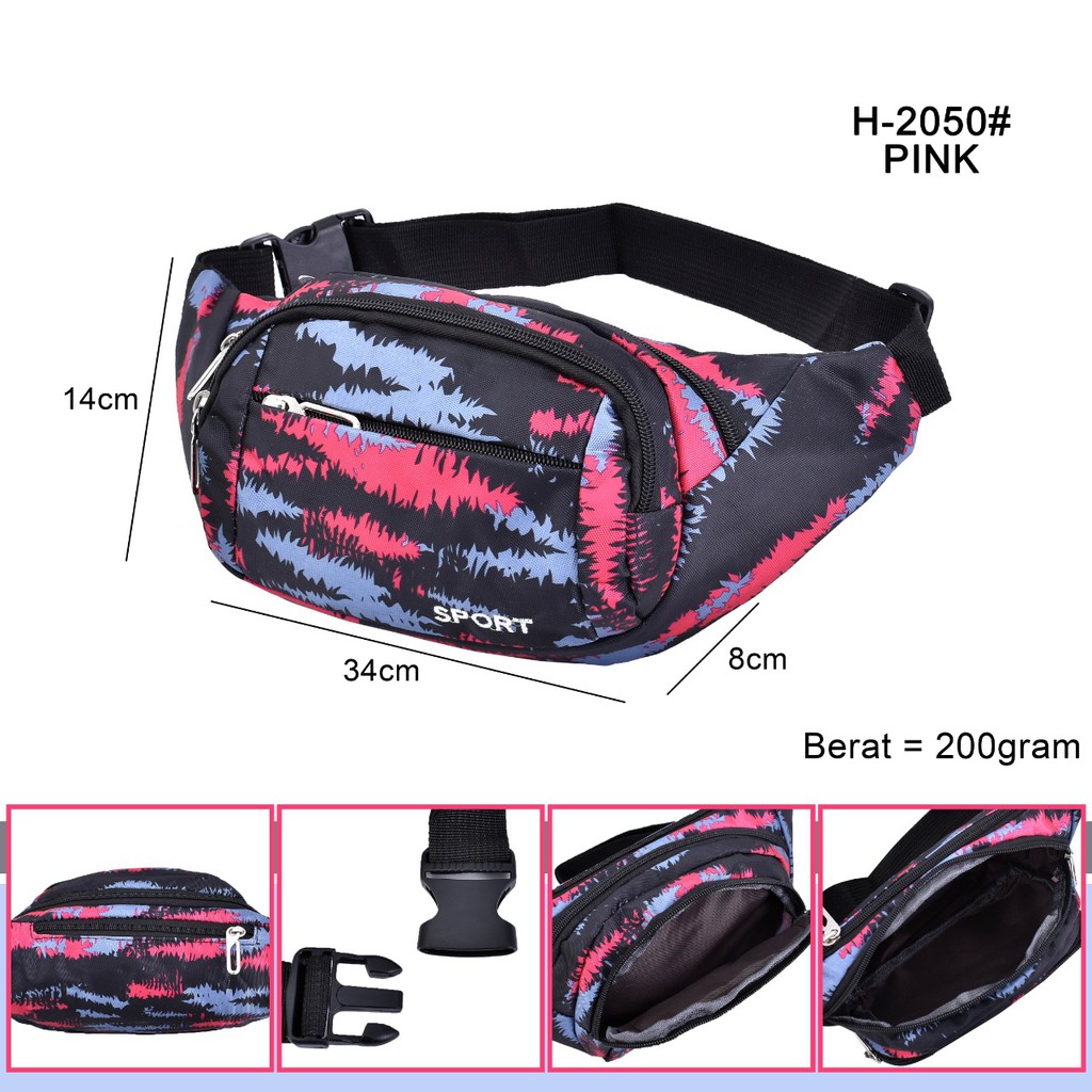 Tas Selempang WaistBag Model Army H-2050,[Tas Dada,Tas Selempang,Tas Waistbag / Pinggang]