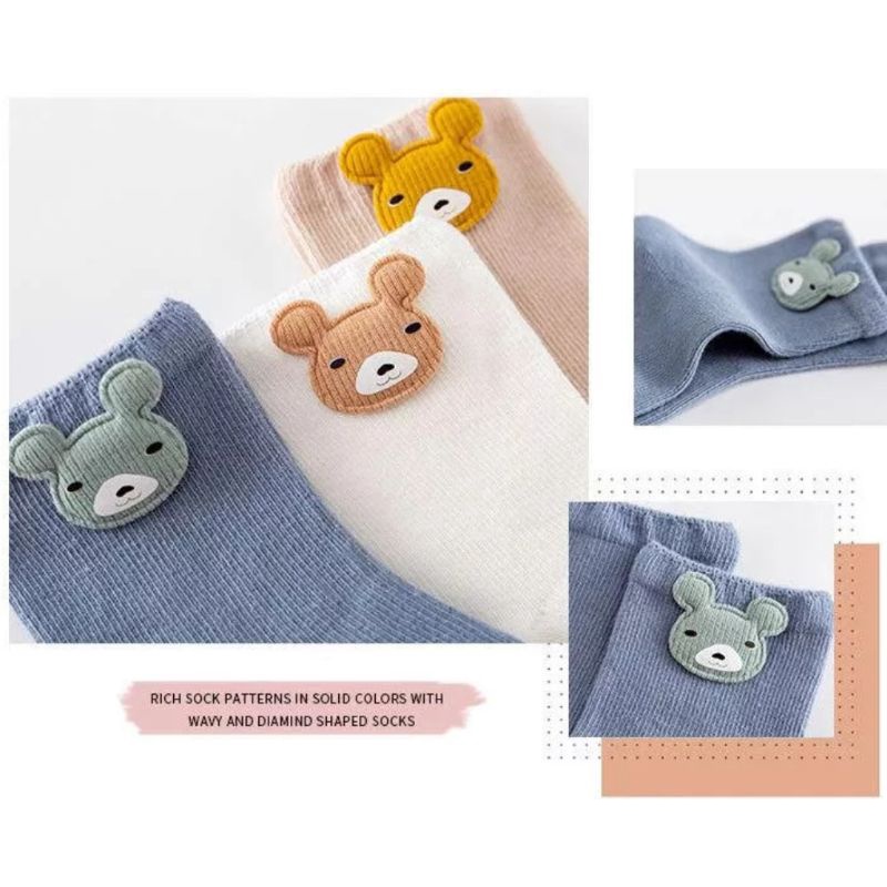 Kaos Kaki Anak Bayi isi 3 Pasang Lucu Kaos kaki bayi karakter 3pcs