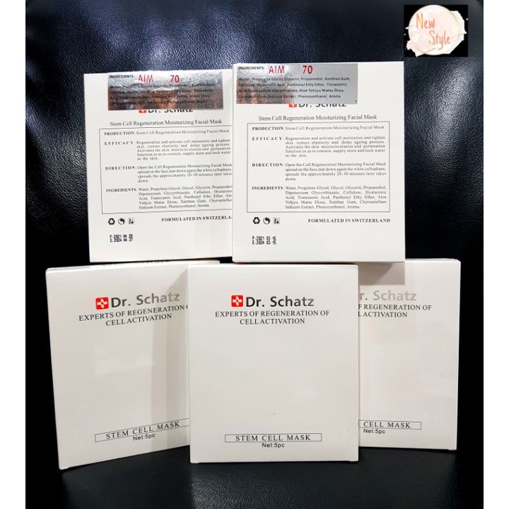 [COD] DR SCHATZ STEM CELL MASK ADA STIKER SILVER 100% ORIGINAL (BELI 2 BOX FREE 1 PC MASK DR SCHATZ)