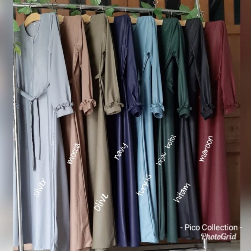 Gamis Syari Toyobo Fodu Ori Premium Variasi Manset Rempel