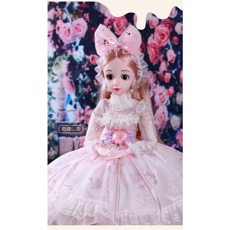 60 cm besar set boneka barbie gadis kecil putri mainan anak perempuan tunggal hadiah ulang tahun bon