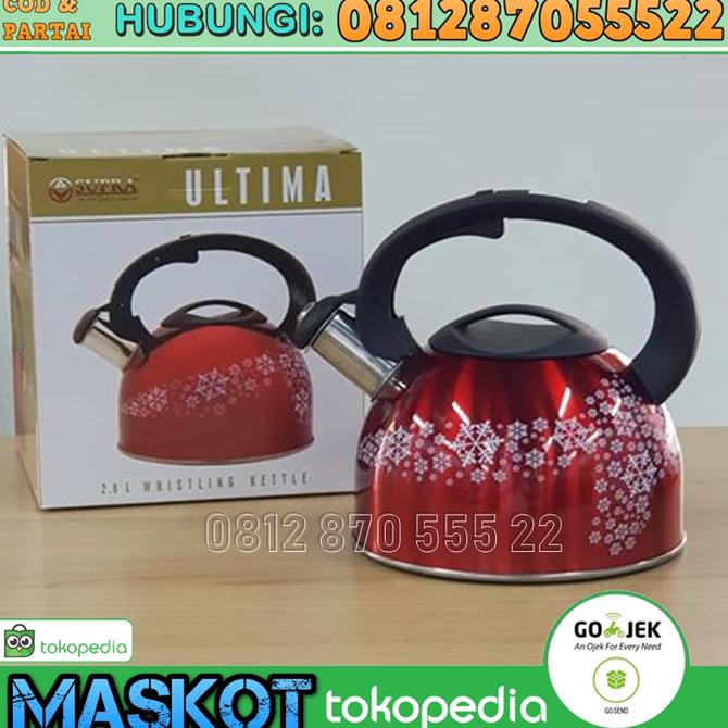 Supra Teko Siul Stainless Motif Ketel Bunyi Ultima 2,8 L Paling Bagus - Terbaik 