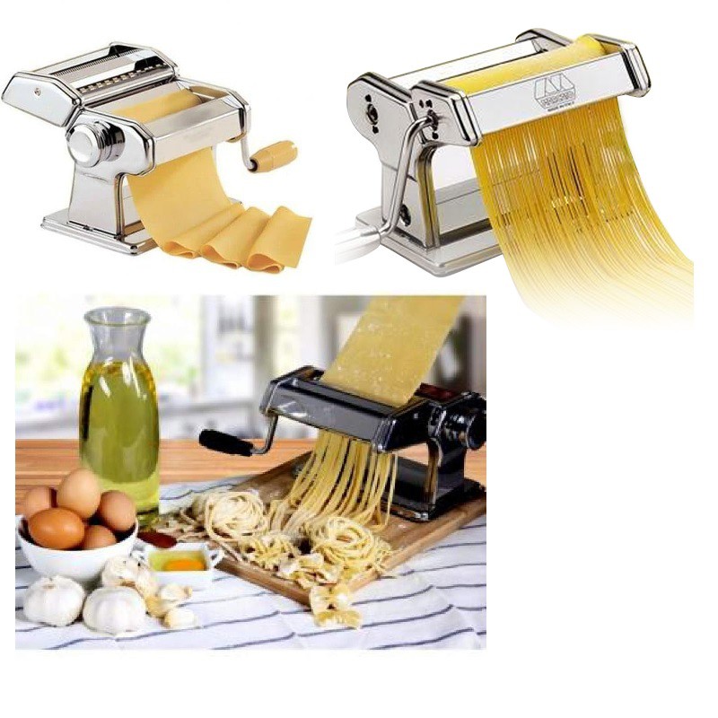 Gilingan Mie Manual Stainless Pasta Maker Stainless Mesin Pembuat Mie