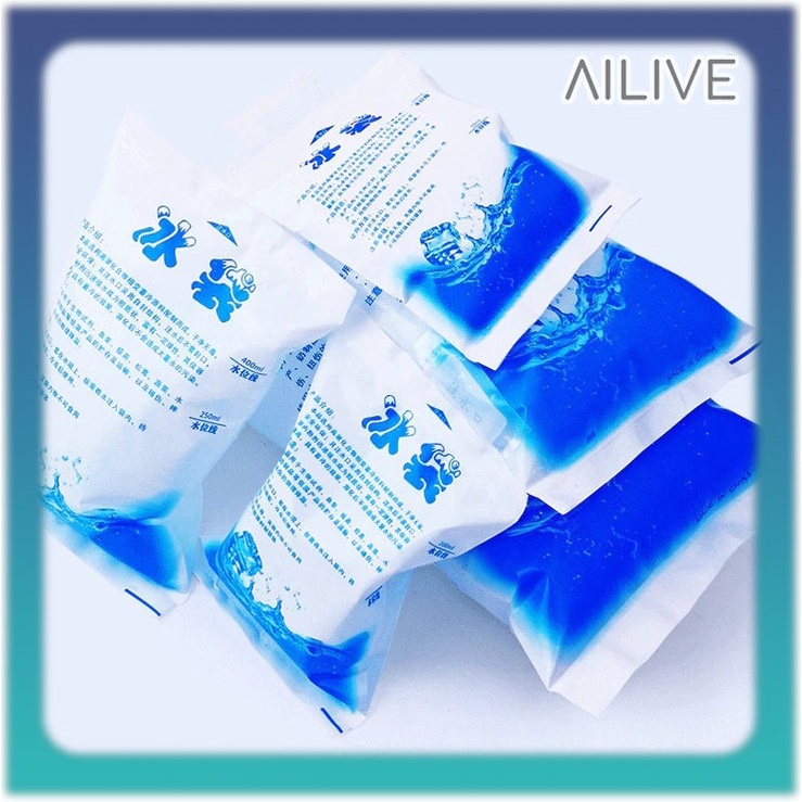 Ice Gel Pack 200 ML Blue Cool Jelly Ice Pack Cooler Kantong Air Es Pendingin Makanan Frozen Food