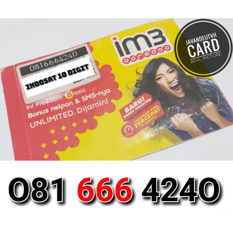 INDOSAT 10 DIGIT TRIPLE 6 CANTIK