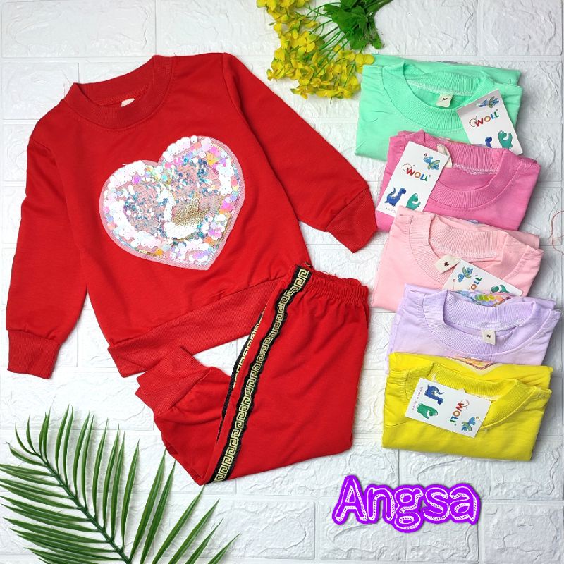 Setelan Sweater Anak Perempuan Import 2-5 Tahun