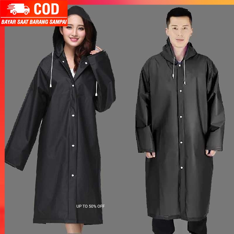 (100% BARANG ORI) Jas Hujan Portable Raincoat Poncho with Hood - TY876