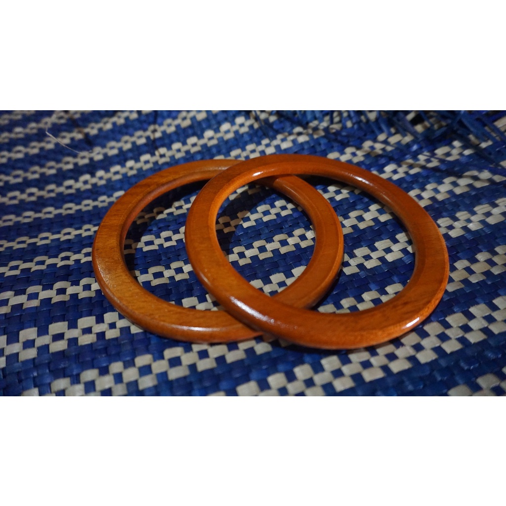 Gagang Tas Handle Kayu Bentuk Bulat