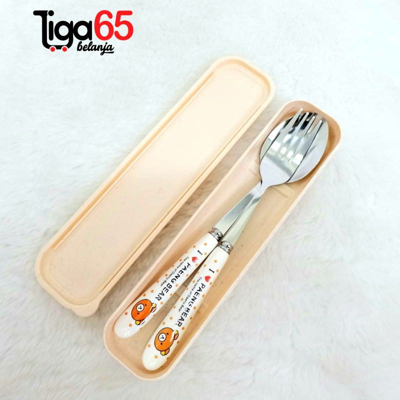 Alat Makan / Sendok Garpu Set / Stainless Steel / Sendok Garpu Portable / Sendok Garpu 6020