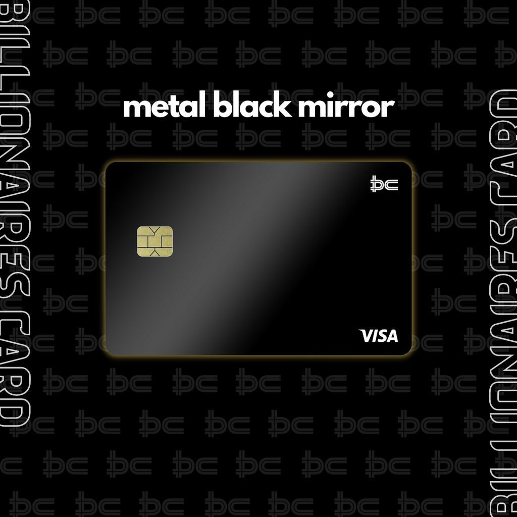 Custom Metal ATM Debit Credit Card (Bukan Skin Card) - Black Mirror
