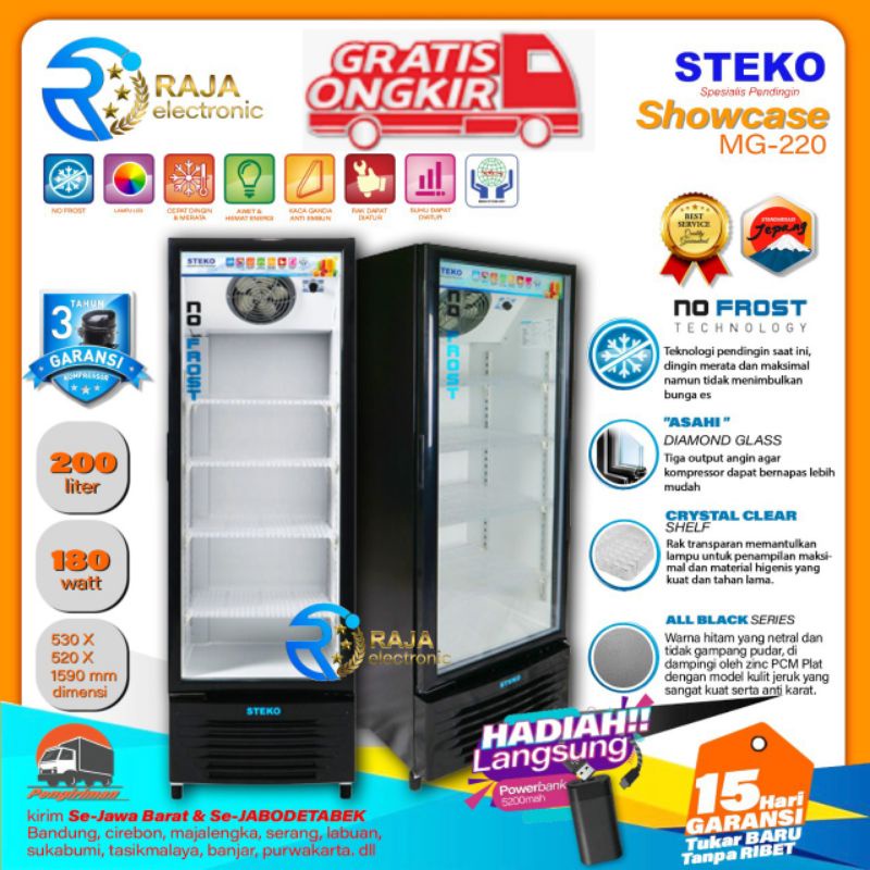 Showcase STEKO MG-300 6 Rak display cooler bergaransi resmi