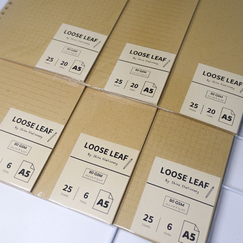 

Loose Leaf A5 Kertas Kraft/Loose Leaf Kertas Cokelat/Loose Leaf Aesthetic