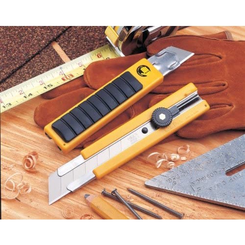 

(Khusus BATAM) OLFA H-1 Extra Heavy-Duty Utility Knife with Wheel Lock & Rubber Grip 25mm | Pisau Cutter Anti-slip