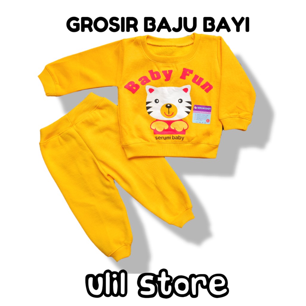 Setelan Jaket Bayi Anak 3-18 Bulan, Setelan Sweater Baby Fun, Best Seller-3