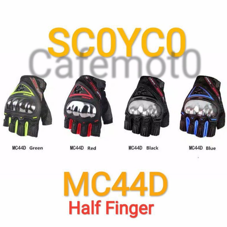 Sarung Tangan Scoyco MC44D Gloves MC-44D Half Finger Jari Pendek Setengah