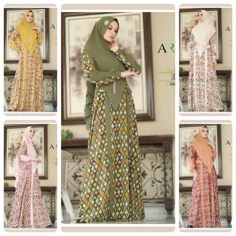 Emmy Set by Arniz /Emmy Set Syari by Arniz/Emmy Syari by Arniz/Fashion Muslim/Set Syari/Arniz Terbar