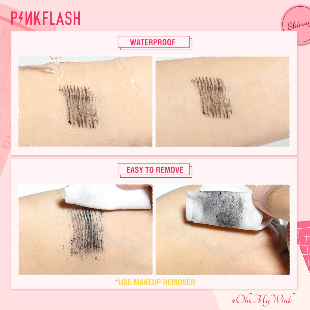 BPOM PINKFLASH OHMYWINK LENGTH CURLED ULTRATHIN FIBER WATERPROOF LIMITLESS EYELASH SKINNY MASCARA PF - E10