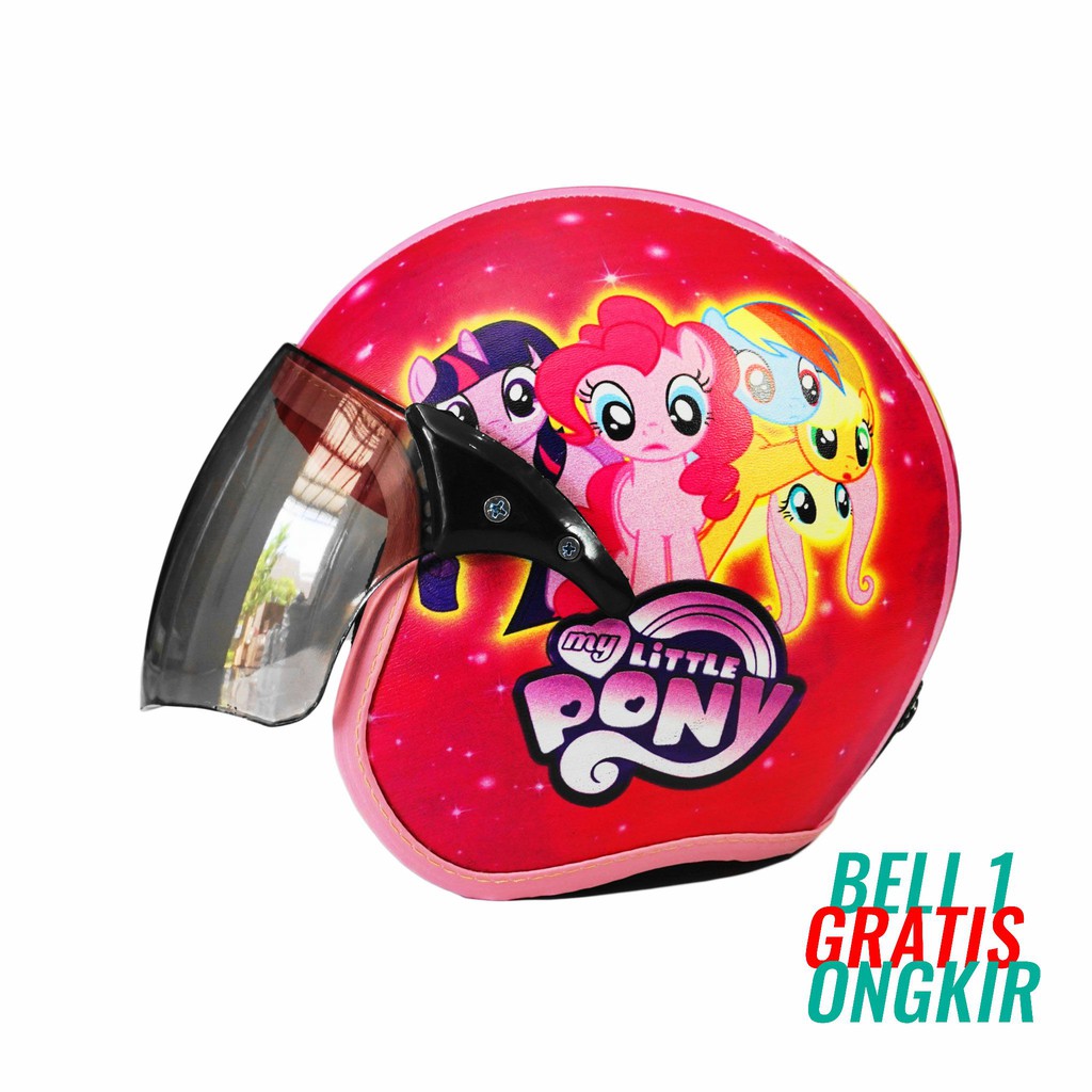 Helm Anak Standart Kaca Half Face Scoopy Original Karakter Little Pony