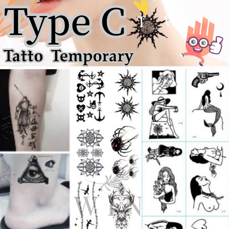 Tatto Temporer - Tatto Temporary - Sticker Tato waterproof C