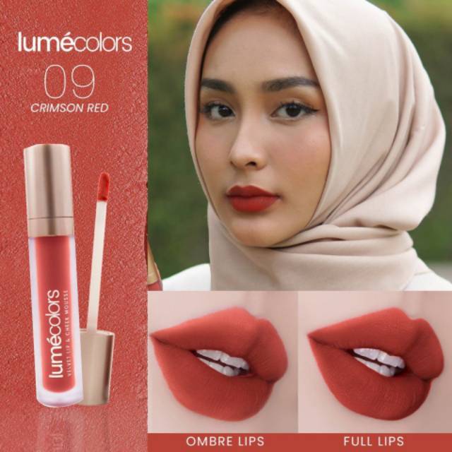 Lumecolors SERIES VELVET LIP &amp; CHEEK MOUSSE 3 IN 1 by CHRISTINA LIE BPOM HALAL lipstick