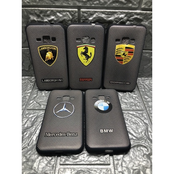 Soft Case Carbon Samsung J1 mini / J1 2016 / J2 / J3 / J7 2016 / Ace 4 (G313) karakter gambar logo m