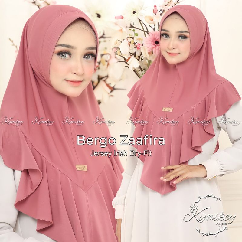 (Original Kimikey) Bergo Zaafira by Kimikey Hijab - Hijab Instan Rempel - Jersey Irish