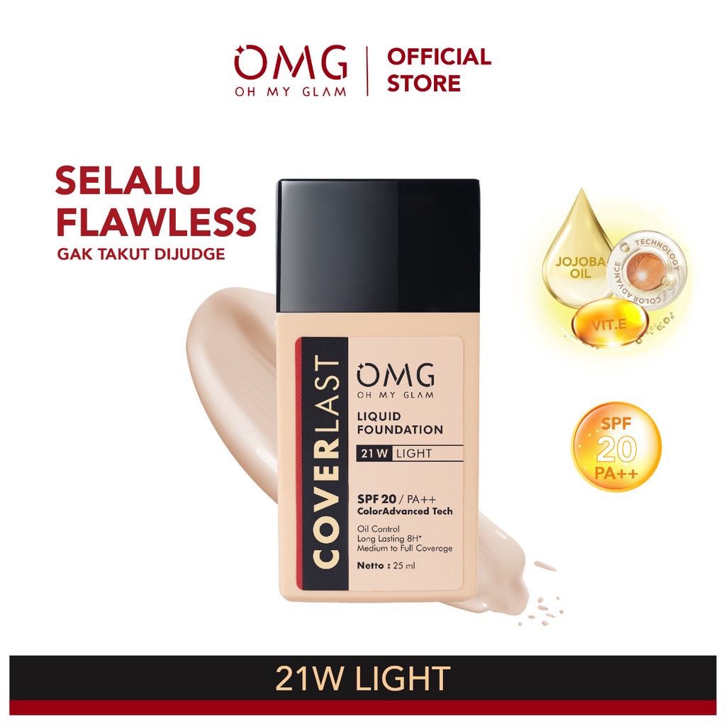 OMG Oh My Glam Coverlast Liquid Foundation - Alas Bedak