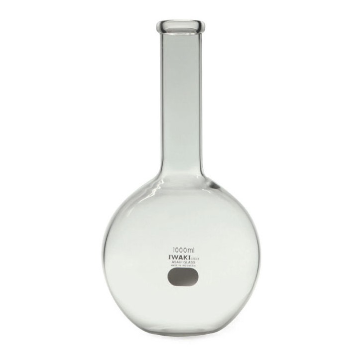 BOILING FLASK 300ml. Flat Bottom. Narrow Neck.Labu Didih.  IWAKI