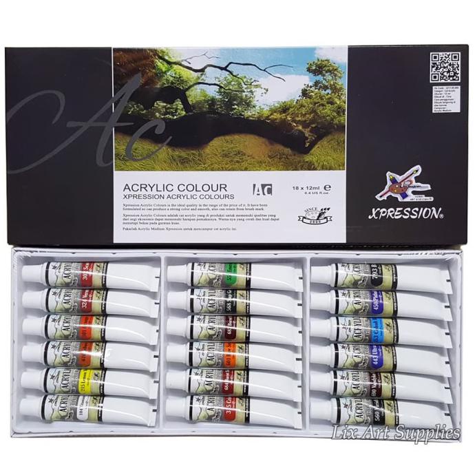 

Kualitas Terbaik] Xpression Acrylic Color Set 18 - 818B / Cat Akrilik Set 18X12Ml