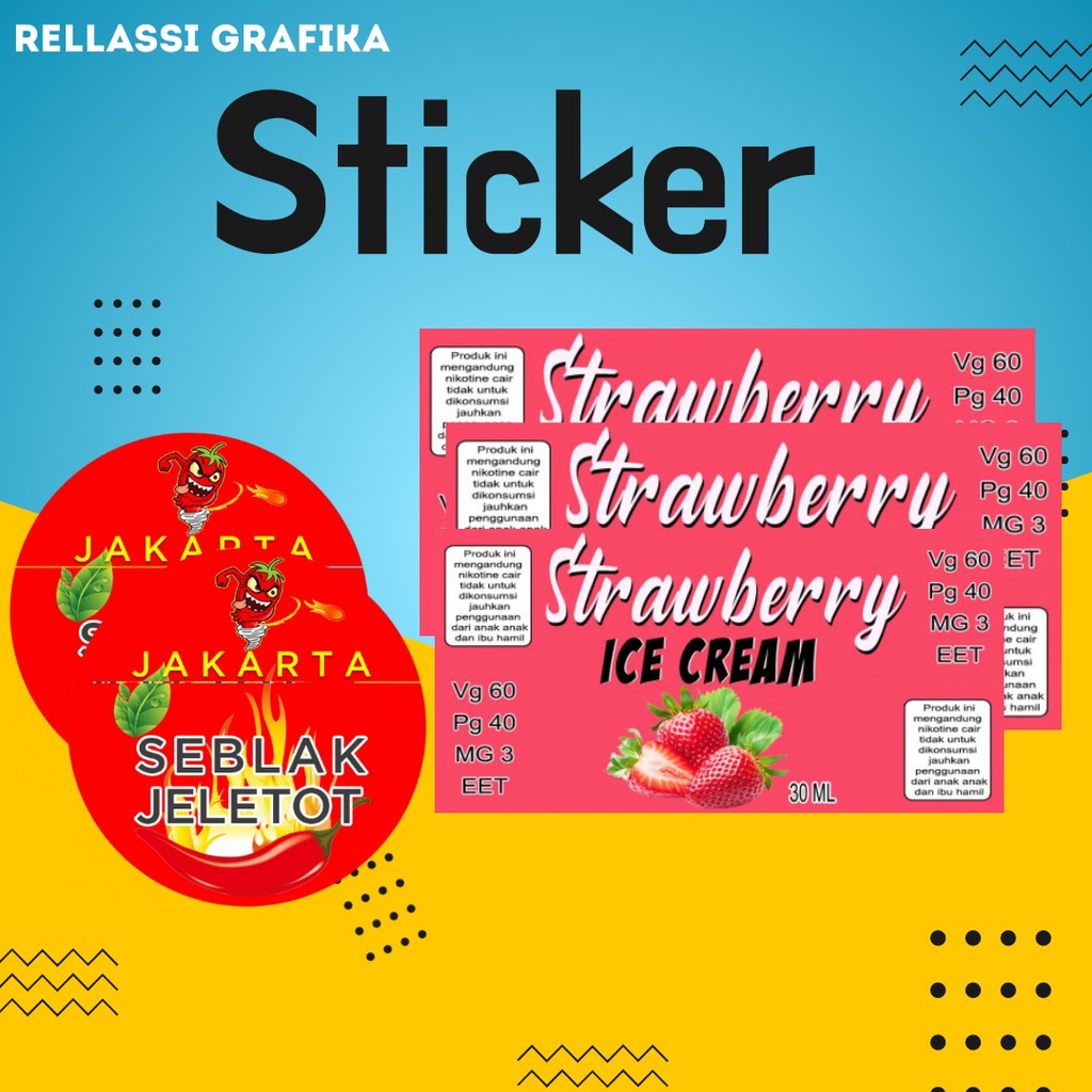 

Sticker Vinyl/Label Makanan/Desain Custom/Desain Sendiri