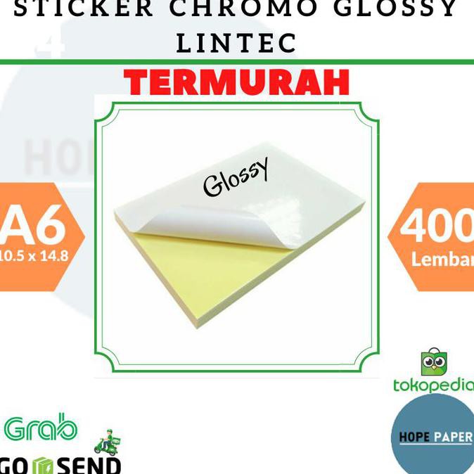 [[BISA COD]] Kertas Stiker Cromo Glossy A6 isi 400 lembar - Lintec / Kertas Sticker TERPERCAYA Kode