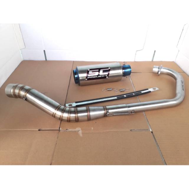Knalpot racing SC project titan full set CB150 CBR150 R15 VIXION SATRIA SONIC DLL.