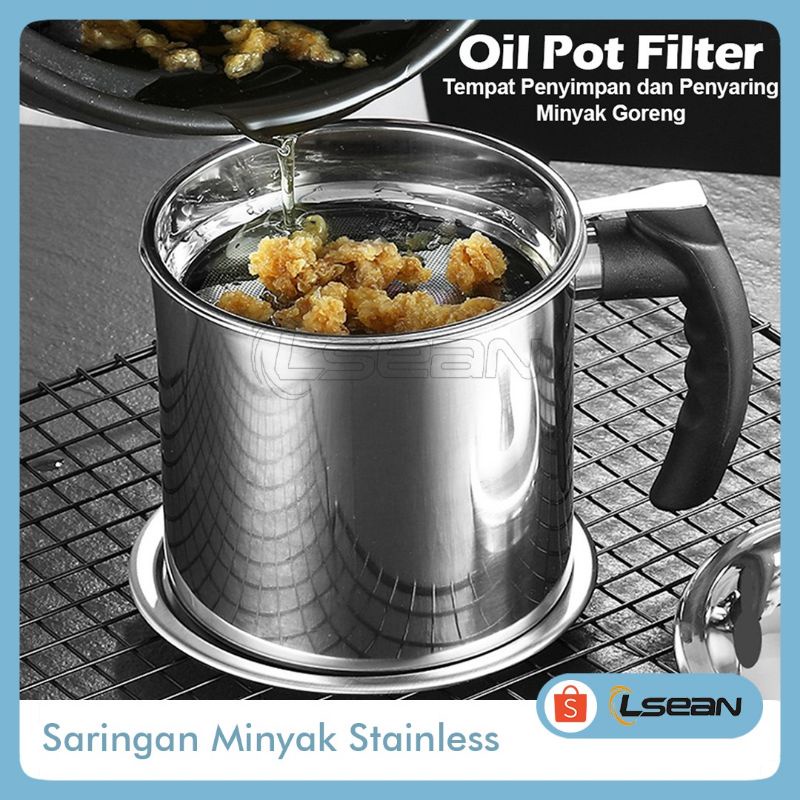 OIL POT STAINLESS STEEL| WADAH SARINGAN MINYAK TEMPAT SARINGAN MINYAK