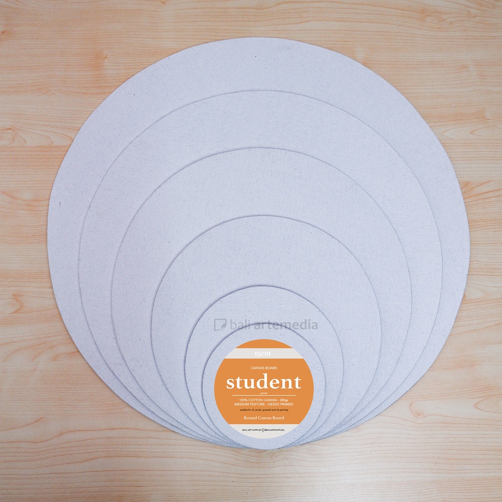 Canvas Board Round Bali Artemedia - Student Grade - Diameter 15 / 20 / 40 / 30 / 50 / 60