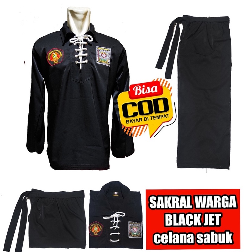 Baju Seragam Silat Sakral Warga PSHT Black Jet