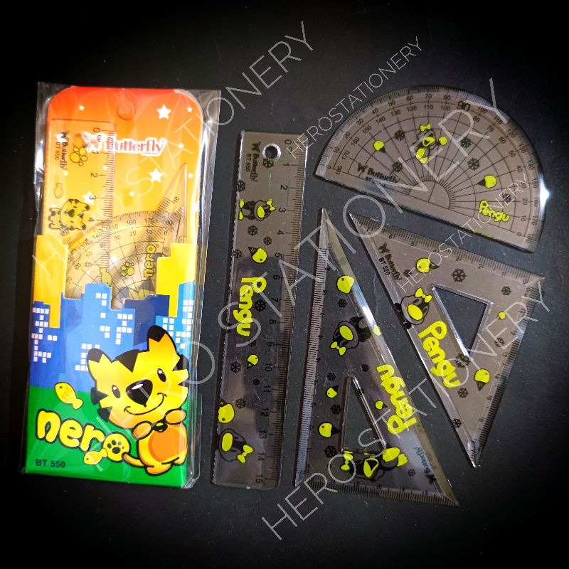 

Set penggaris butterfly nero pengu BT-550