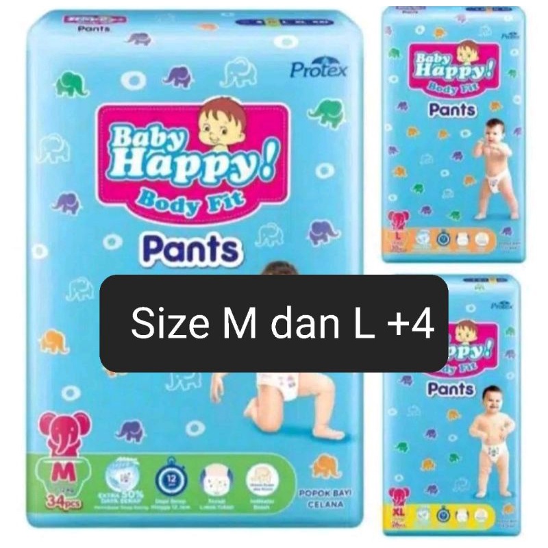 Ready Siap Kirim Popok Baby Happy size M L XL XXL type Celana