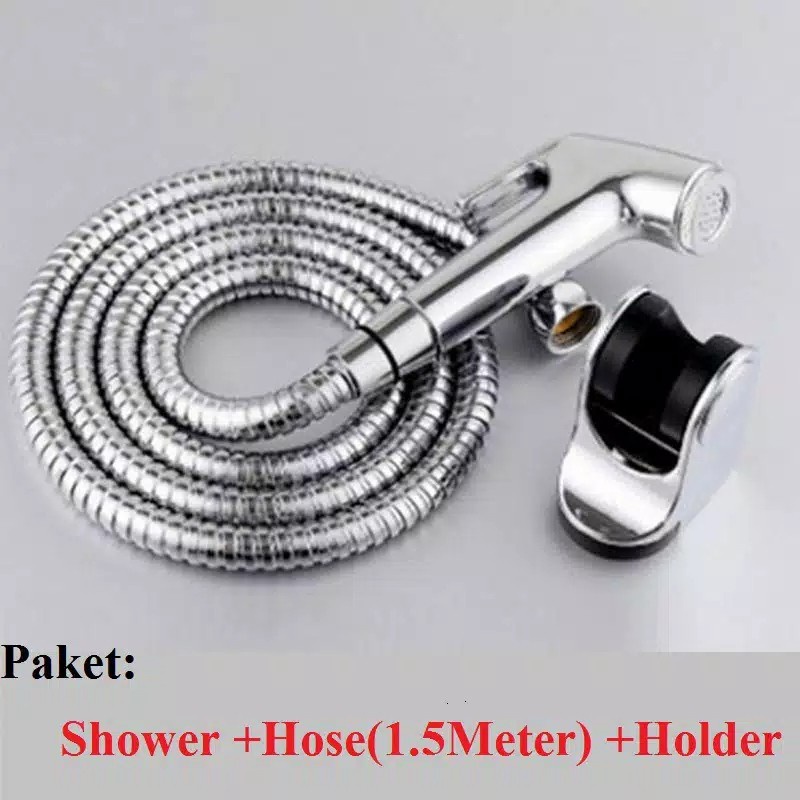 Jet Shower Chrome Kloset Toilet Closet Cebok WC Semprotan Duduk Kamar mandi