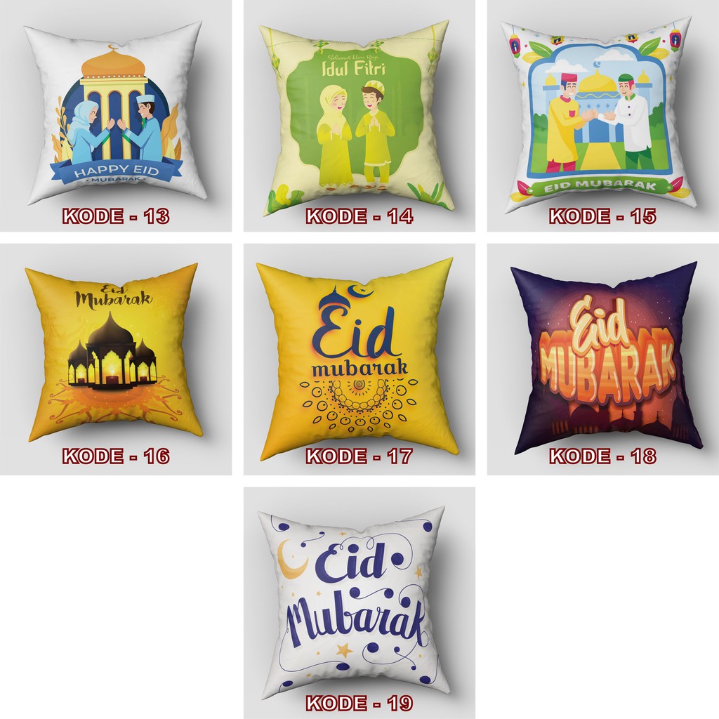 BANTAL IDUL FITRI - Kado Lebaran Hampers Ramadhan Custom Gift Souvenir Bantal Sofa Printing Hantaran