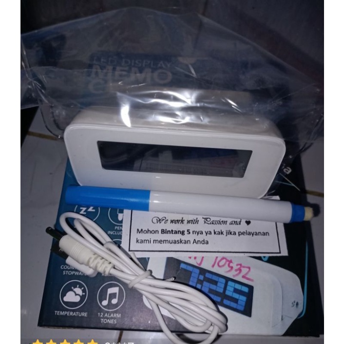 jam LED digital memo dashboard mobil