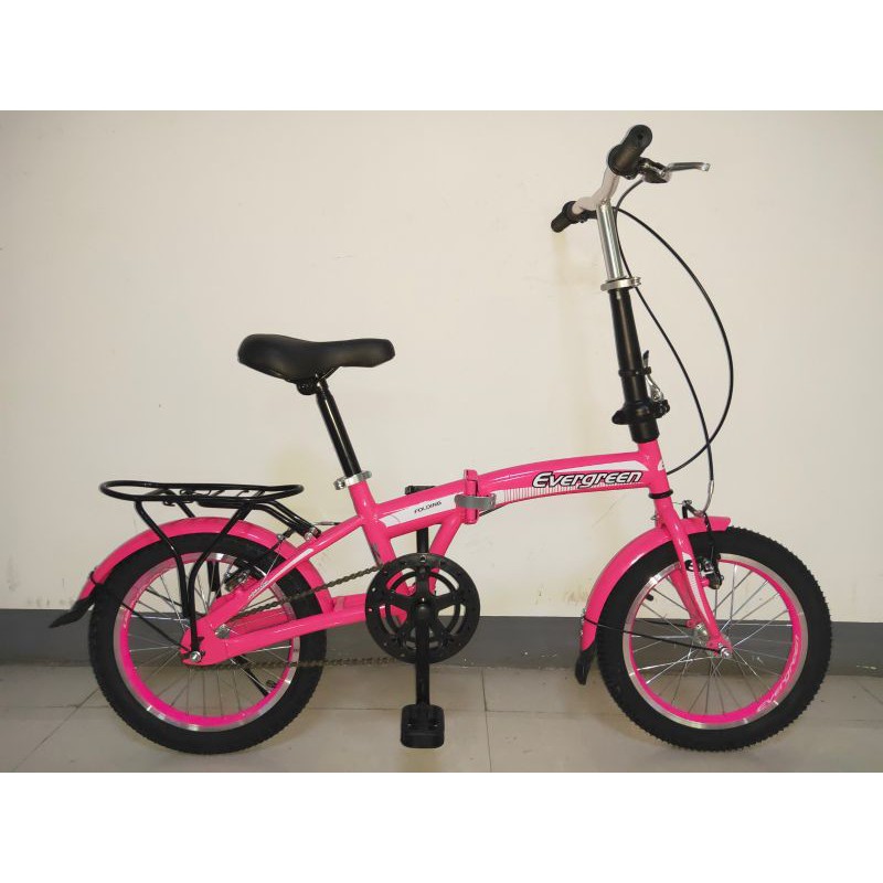 SEPEDA LIPAT 16 INCH MEREK EVERGREEN - PINK N WARNA LAIN READY MURAH