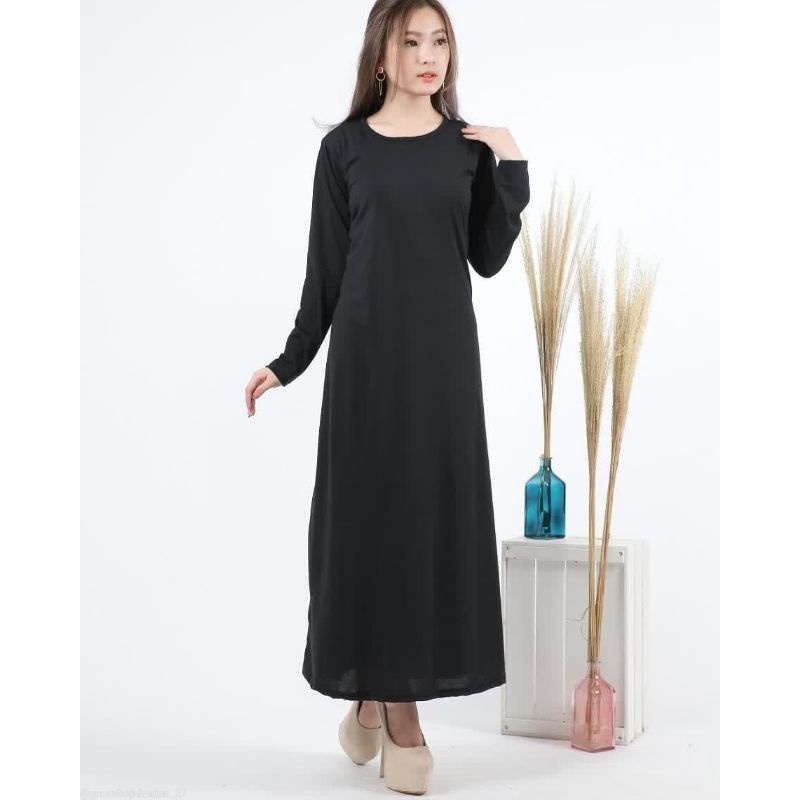 Inner Dress lengan panjang murah bahan Jersey premium manset gamis