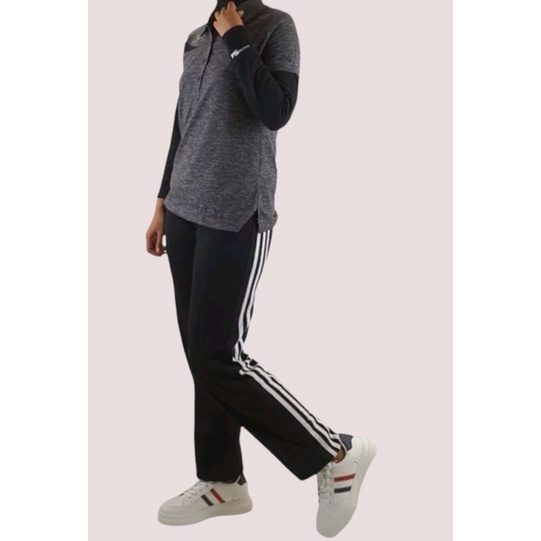 Training panjang merah garis putih~ukuran STANDAR & JUMBO) untuk (PRIA dan WANITA)