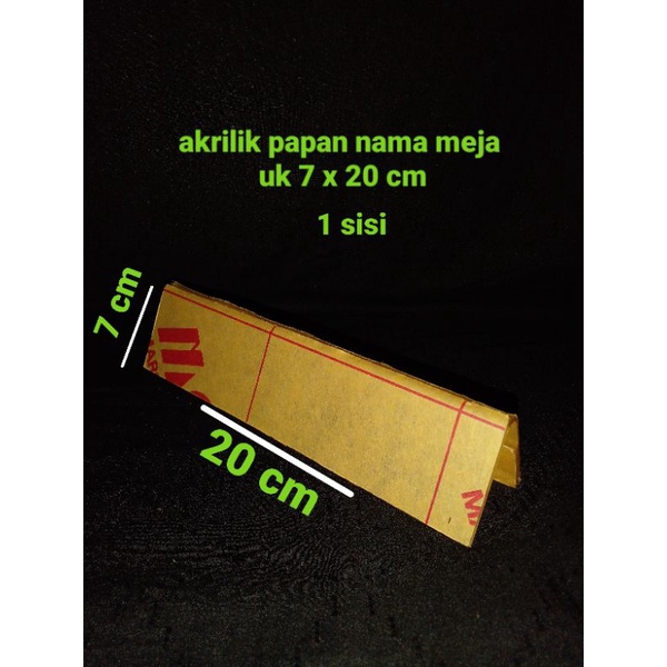 

akrilik papan nama uk 7 x 20 cm tebal 2mm