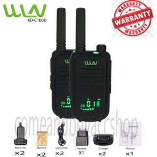 WLN Walkie talkie HT Two-Way Radio Layar LED KD - C100U ( isi 2 pcs ) - Antena Sedang-Batrai 1500 mA