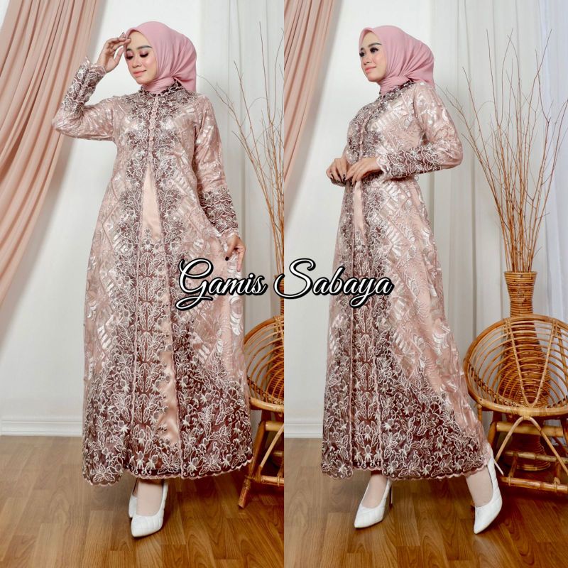 GAMIS SABAYA // BAHAN TILLE BORDIR FULL PREMIUM // ORIGINAL BY PELANGI JAYA