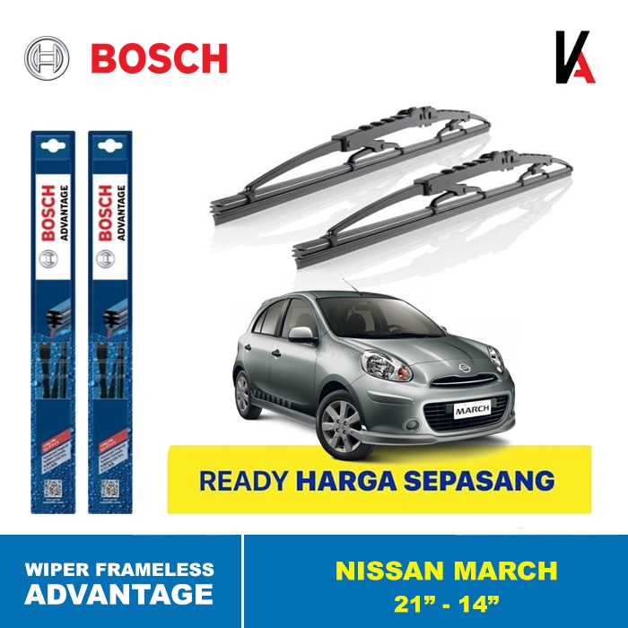 WIPER BLADE MOBIL NISSAN MARCH BOSCH ADVANTAGE 21&quot; - 14&quot;